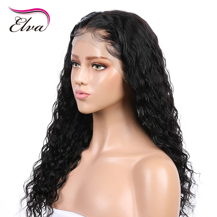 Elva волосы 150% Плотность полные кружевные человеческие парики бразильские Remy