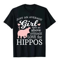 average girl who loves hippos t shirt hippopotamus tees cotton vintage tops tees fitted men t shirts crazy