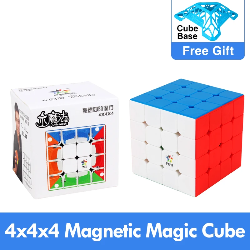 

New Original Yuxin little Magic 4x4x4 M Magnetic Cube 60mm Professional Zhisheng 4x4 Cubing Speed Twist Educational Toys for kid