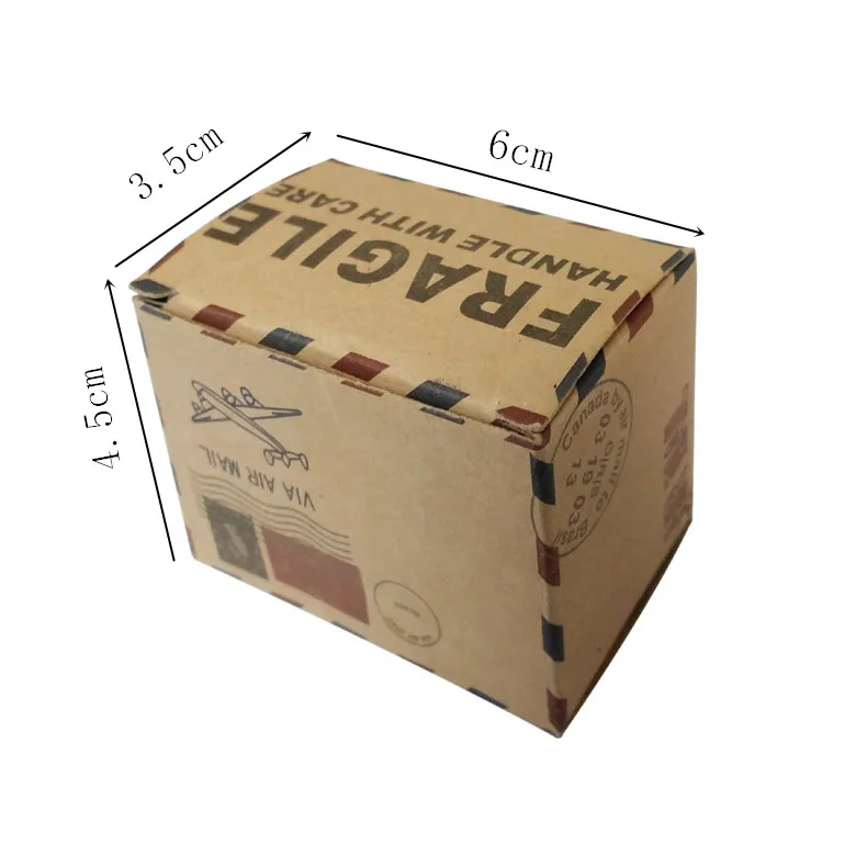 10 шт./лот винтажная крафт-почта бумажные коробки для конфет Подарочная сумка