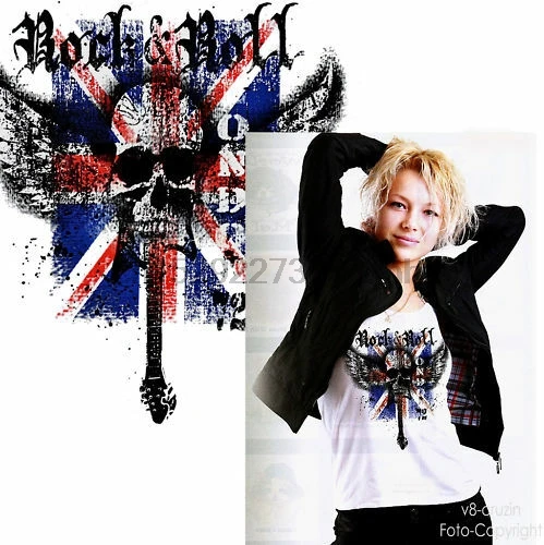 Рок nRoll Union Jack Англия Великобритания Лондон Панк девушка рубашка 2072|Мужские