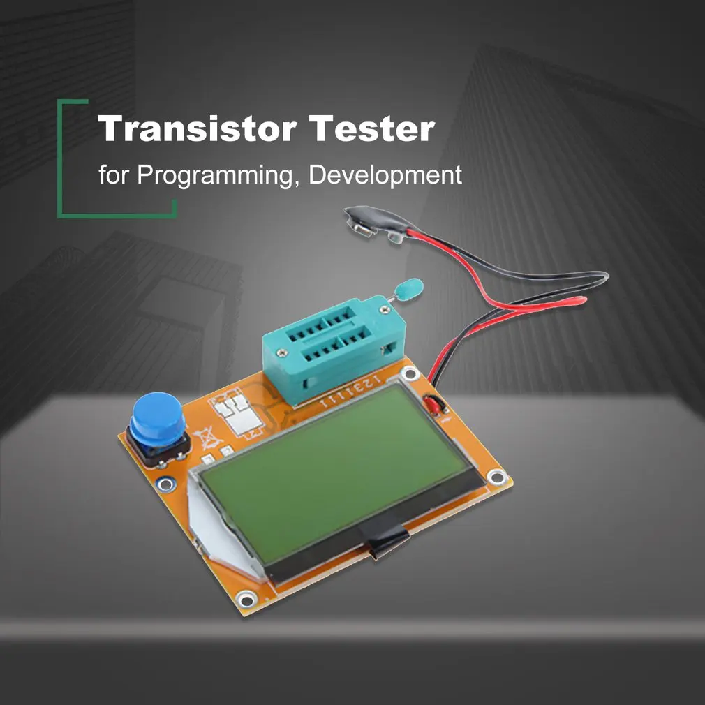 LCR-T4 ЖК-цифровой тестер транзисторов с подсветкой диод Триод Емкость ESR метр для
