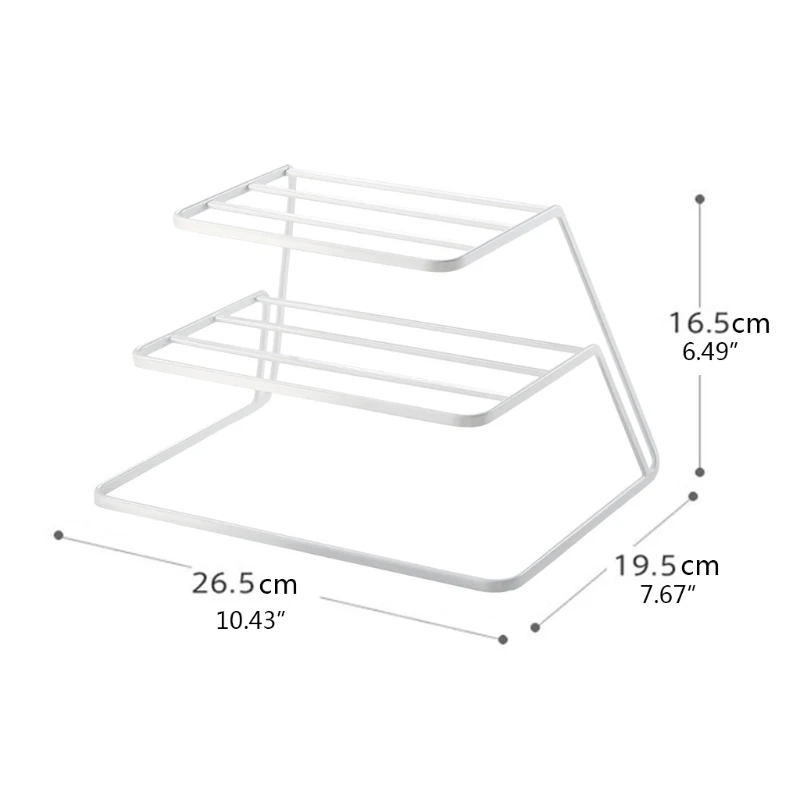 

3-Tier Metal Wire Plate Drying Rack Rust Resistant Dishes Storage Shelf Tray Stand Holder Kitchen Cabinet Organizer