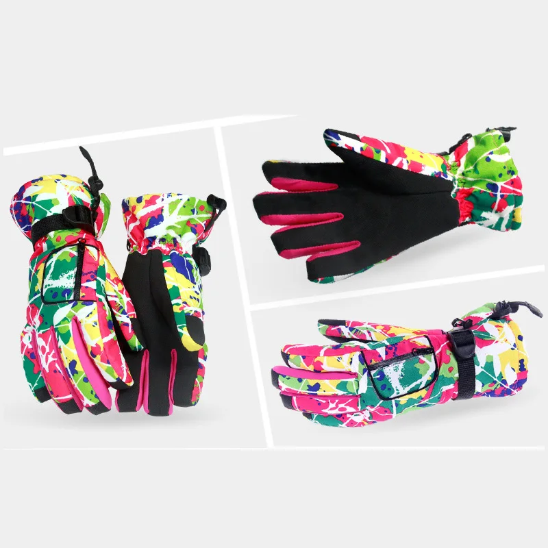 Зимние лыжные перчатки 2021 Женские флисовые теплые женские для сноуборда