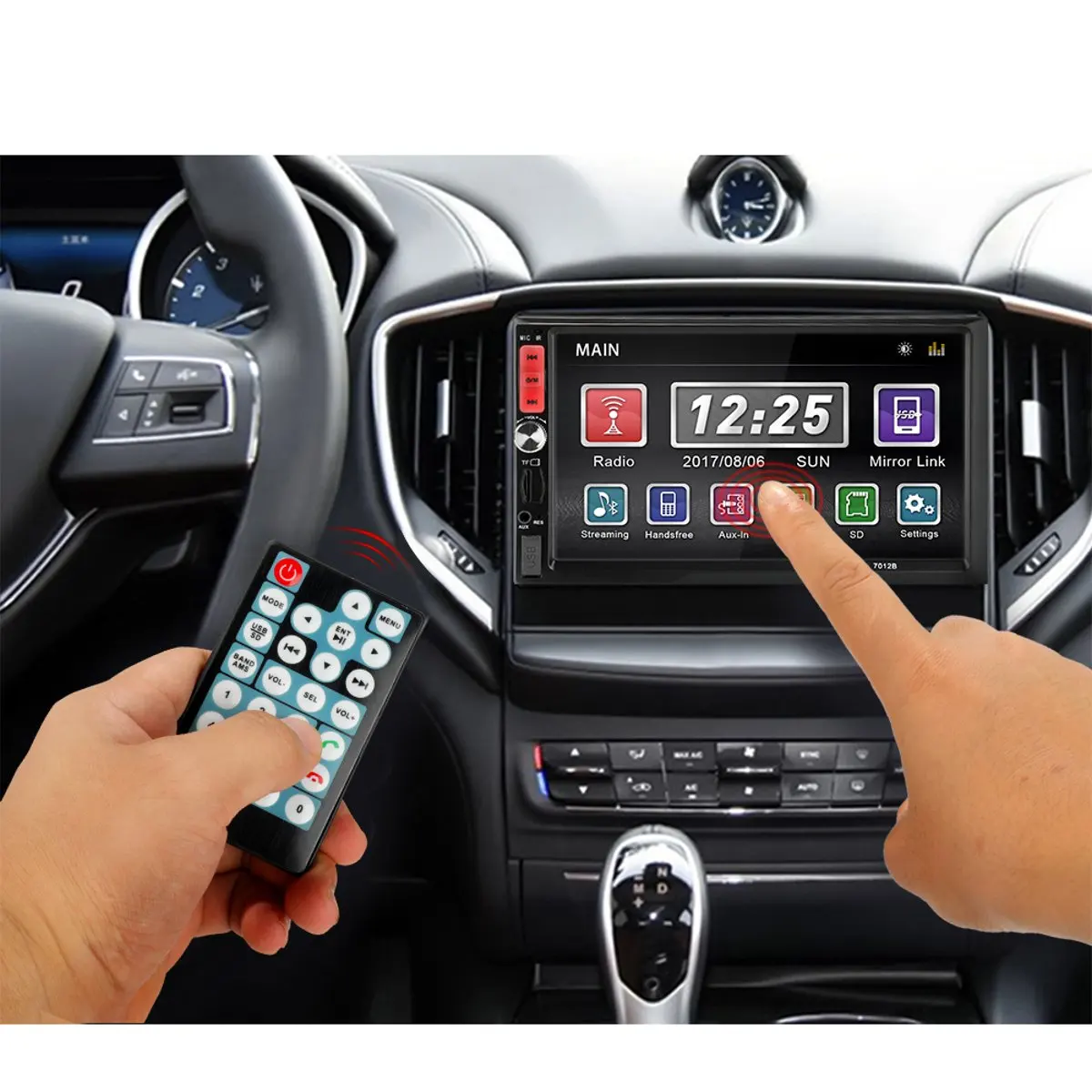 2 Din автомобильный стерео радиоплеер 7 дюймов HD для сенсорного экрана bluetooth