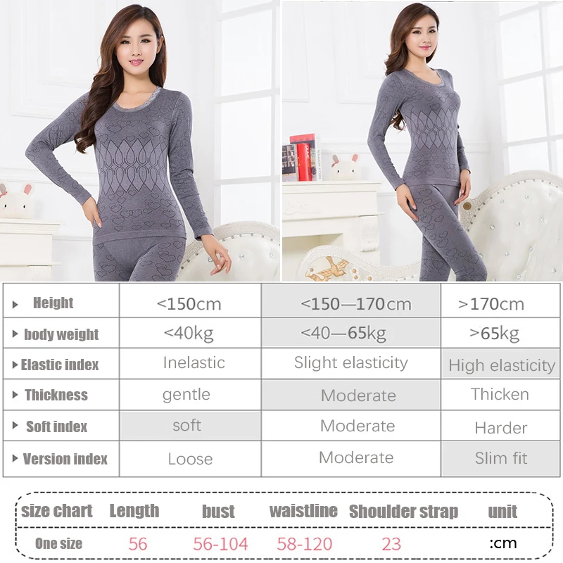 Кальсоны Queenral для женщин комплект термобелья зимняя женская Термоодежда из