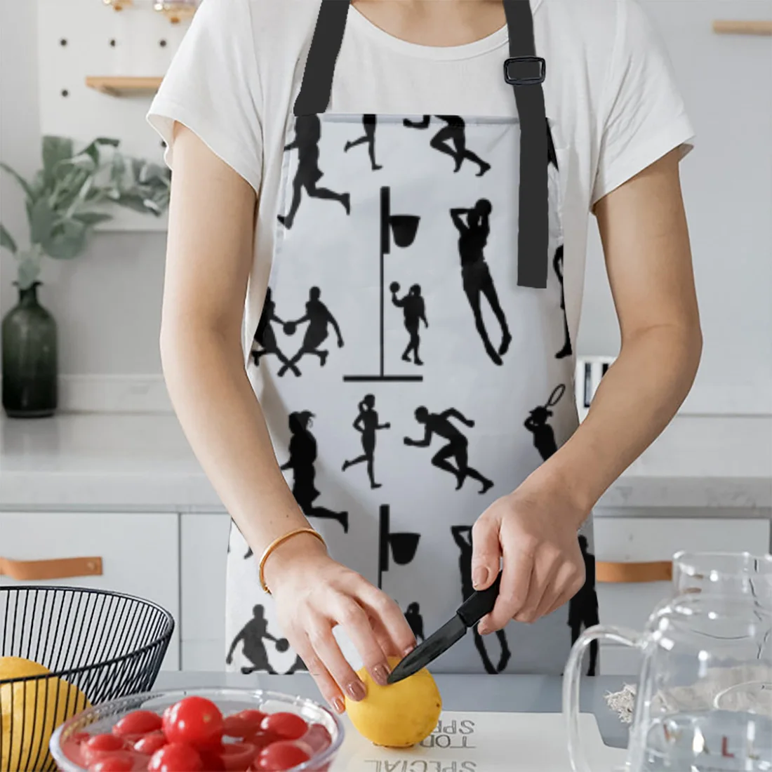 Баскетбол Футбол теннис Кухня фартук для шеф-повара женщин детский домашний