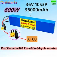 new 36v 36000mah 10s3p battery 600w 42v 18650 battery pack for xiaomi m365 pro ebike bicycle scooter with built in 20a bms