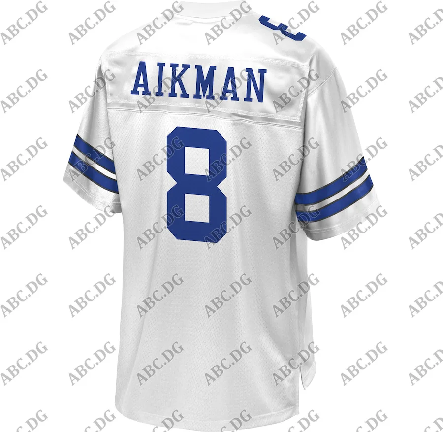 

Customized Stitch American Football Jersey Men Women Kid Youth Dallas Troy Aikman Pro Line White Retired Player Jersey