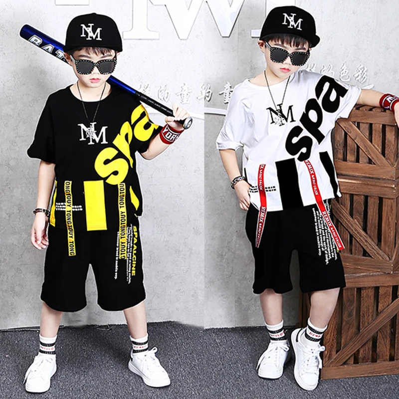 boy clothes set 10 years Casual short sleeve tshirts harem pants Summer Kids vetement femme 2019 Clothing for boys |