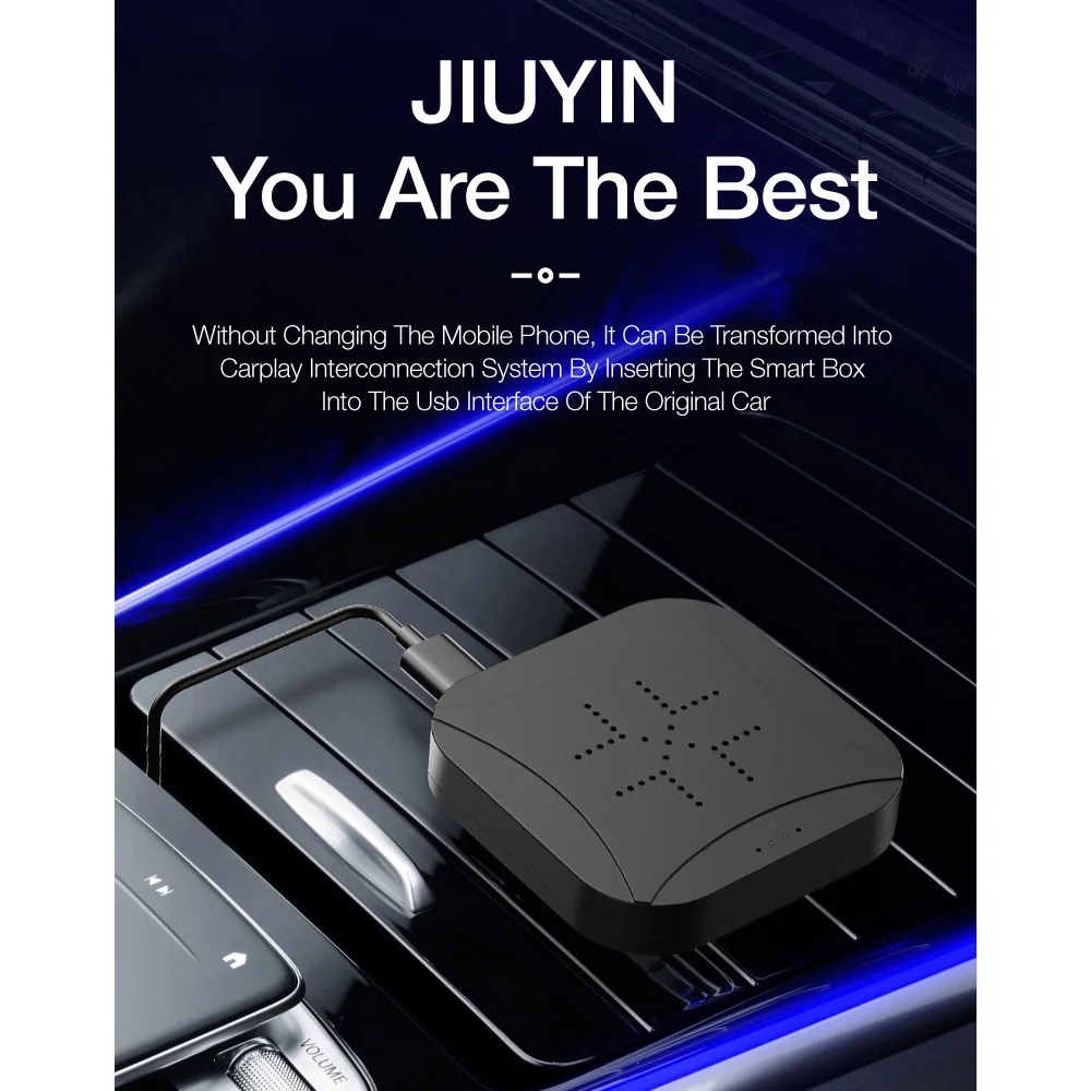 jiuyin carplay wireless android auto smart link dongle for car modify android car radio navigation player ios phone connection free global shipping