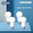 Умная Светодиодная лампа Aqara Zigbee, 9 Вт, E27, 2700K-6500K, белый цвет, 220-240 В, светодиодная лампа с дистанционным управлением для умного дома Xiaomi Mi home