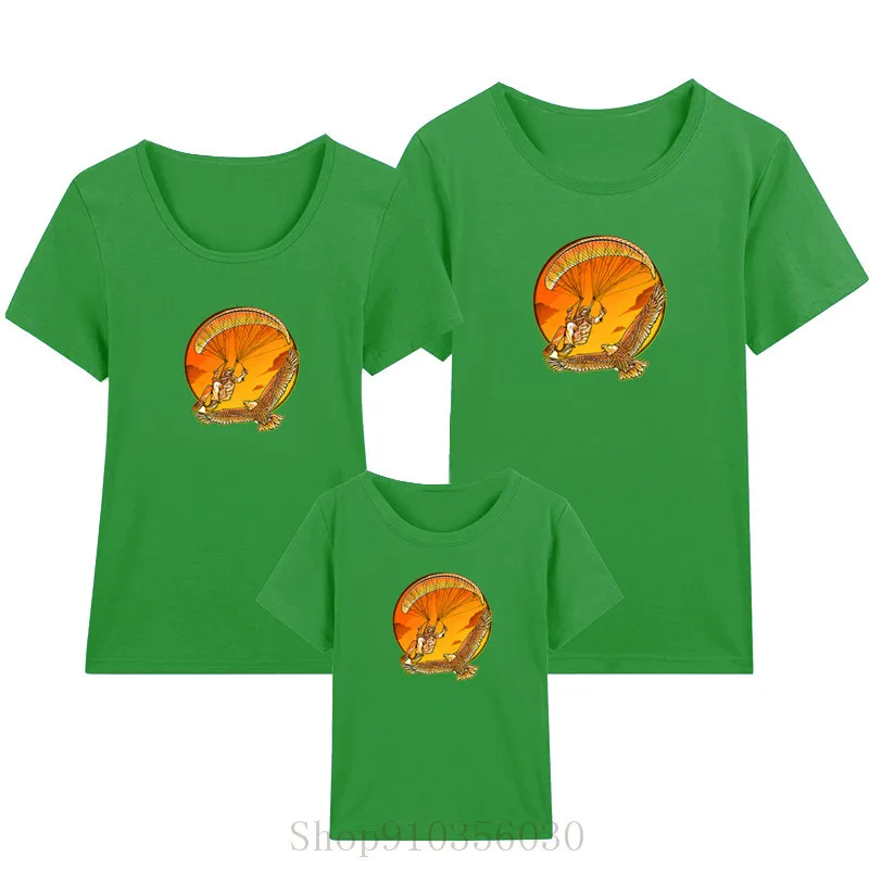 NeverLand Paragliding (Black Text) T-Shirt_waifu2x_art_noise baby girl clothes teen girls clothing mother and daughter | Мать и ребенок