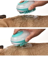 2020 pet dog bath brush comb silicone spa shampoo massage brush shower hair removal comb for dogs cats cleaning grooming tool