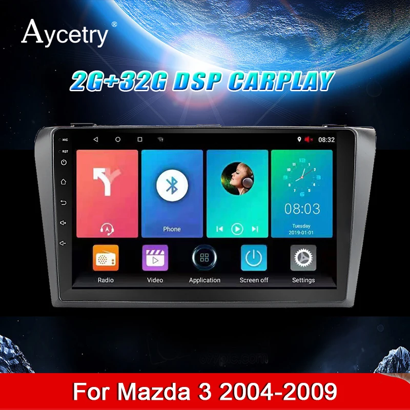 Автомагнитола для Mazda 3 2004-2013 2 Din android 11 мультимедийный видеоплеер навигация GPS Carplay