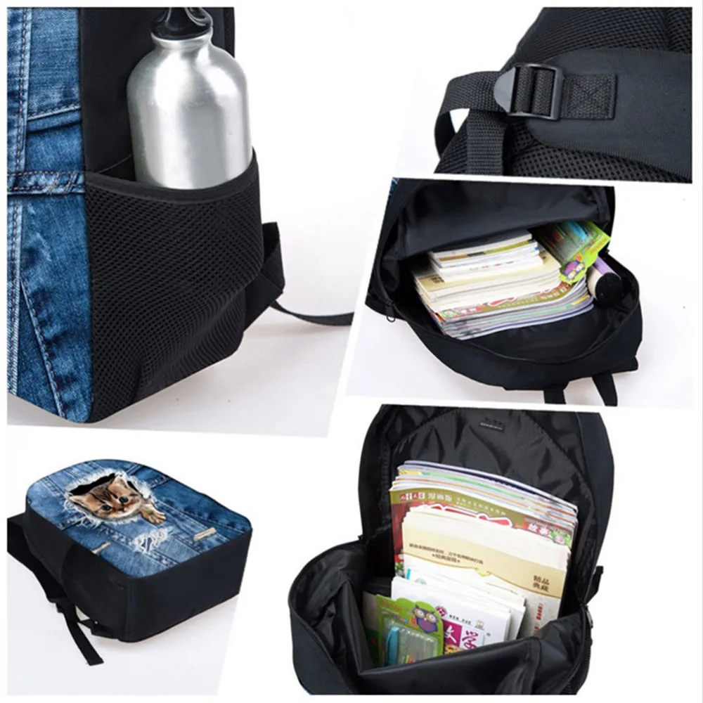 Рюкзак с принтом для девочек и девушек, модные школьные ранцы для детей, сумки для книг на плечо для подростков, индивидуальная упаковка от AliExpress RU&CIS NEW