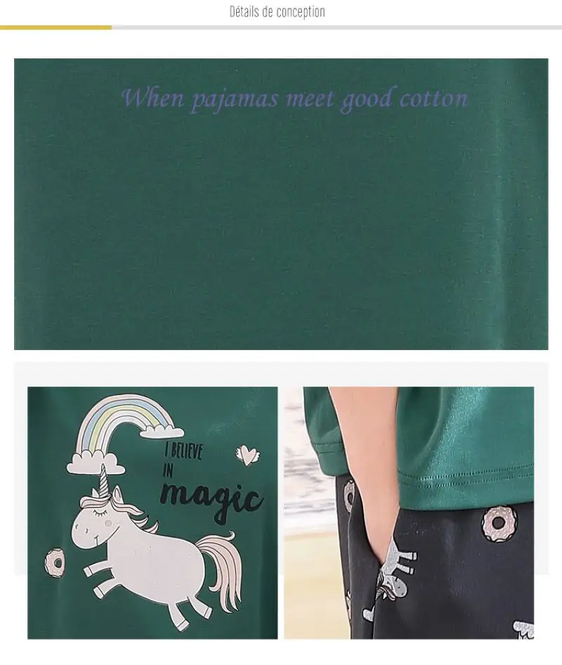 BZEL New Arrival Women's Sleepwear Cute Cartoon Print Set Pajamas For Women Sweet Sleeve Top And Shorts Home Suit Summer | Женская