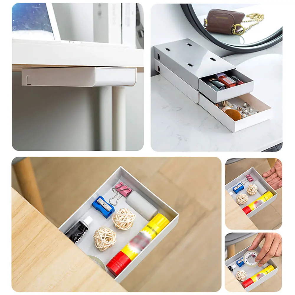 Под ящиков стола селфи-Палка с студенческий карандаш ручка лоток письменный стол