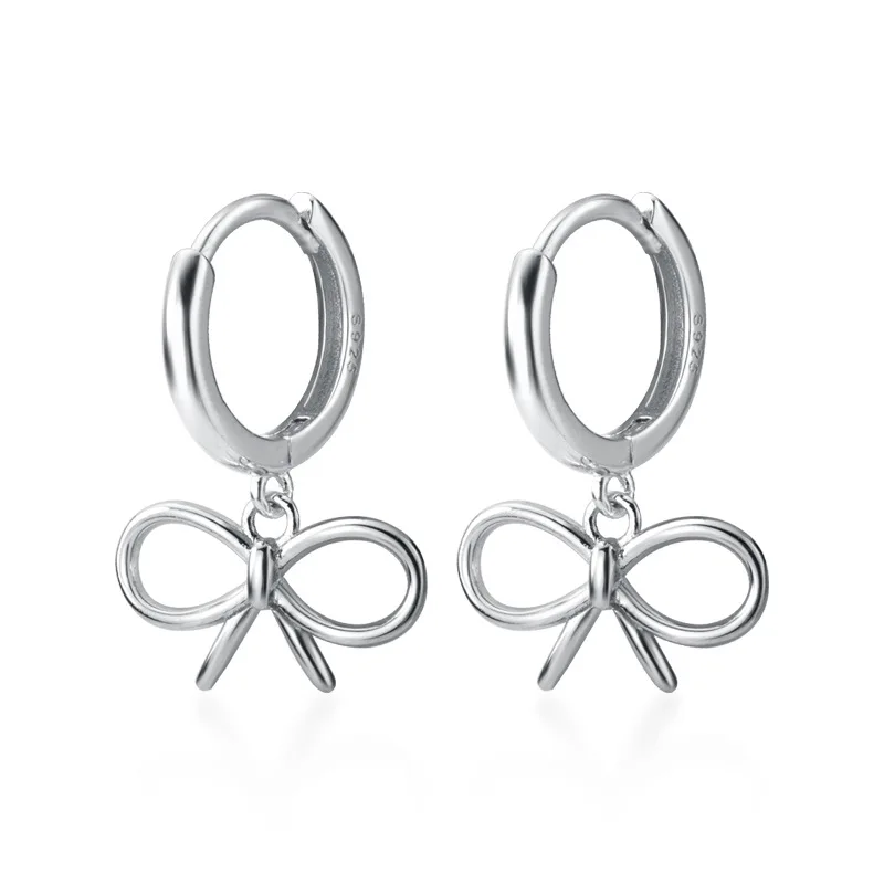 Trusta 925 Solid Sterling Silver Earrings Women Fashion Heart/Star Small Love Stud Ear Clip Jewelry Gift for Teen Girls DS904 - Окраска металла: DA350 Silver