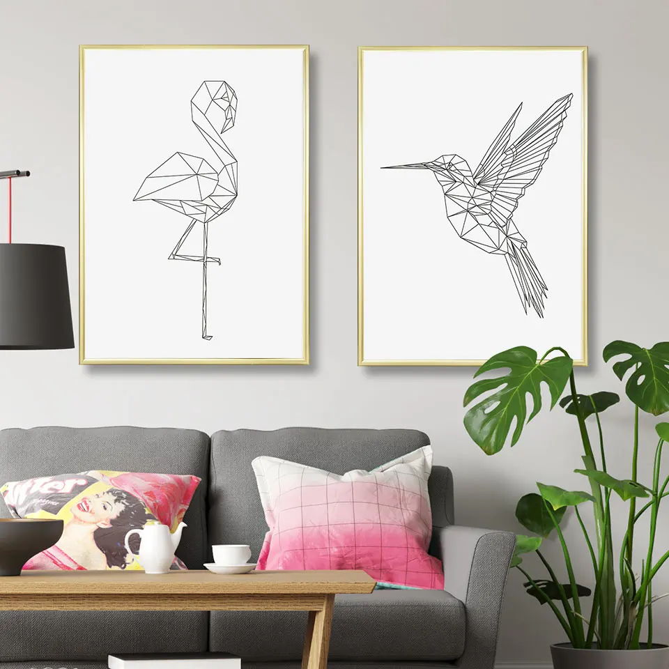 Настенный плакат с рисунком животных для гостиной|Рисование и каллиграфия| |