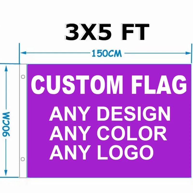 Флаг на заказ Летающий баннер любого размера 100D полиэстер машущий декор
