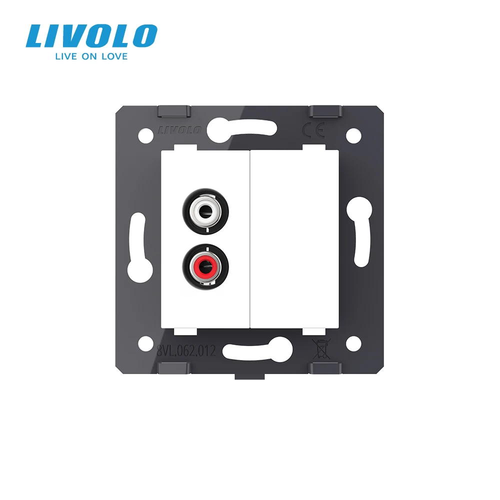 Настенная аудиорозетка Livolo основание аудиорозетки|key start|material toyotakey magnetic |