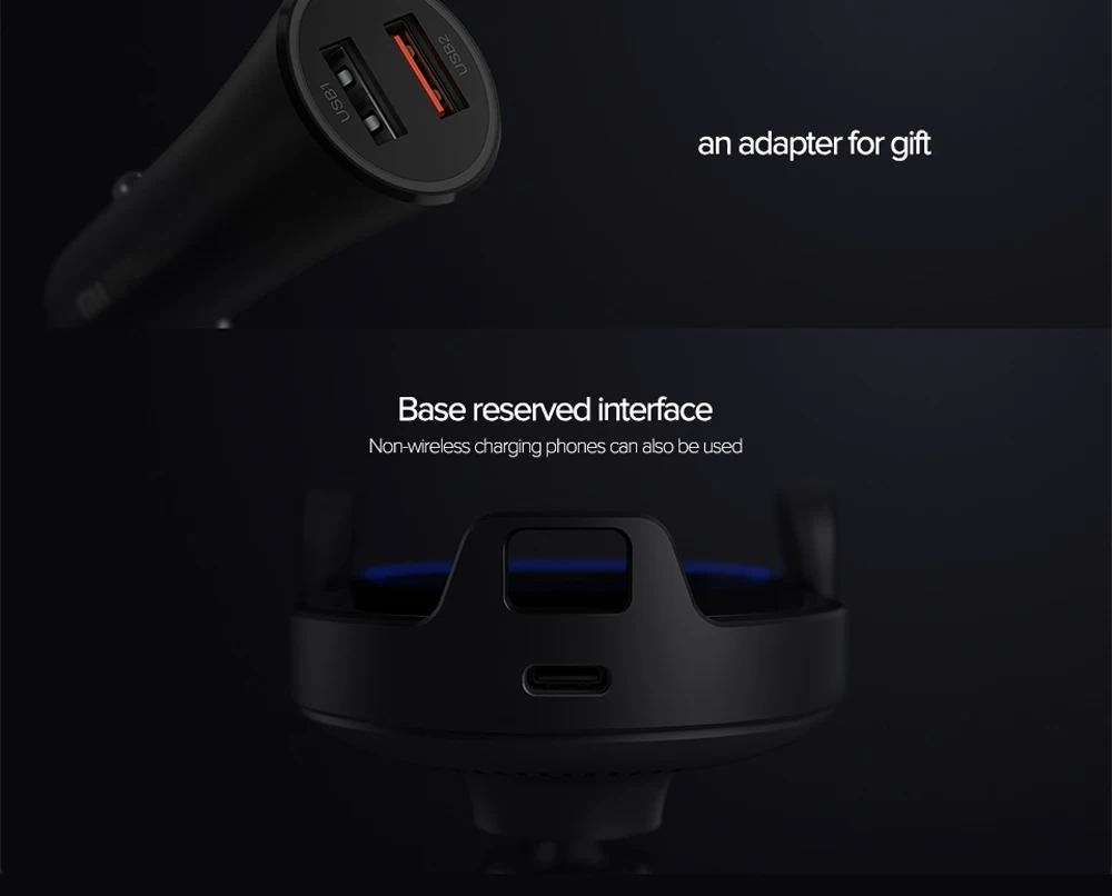 Xiaomi Mi 20 Вт Max Qi Беспроводное Автомобильное зарядное устройство WCJ02ZM автоматическое зажимное устройство с интеллектуальным инфракрасным датчиком Быстрая зарядка Автомобильный держатель для телефона