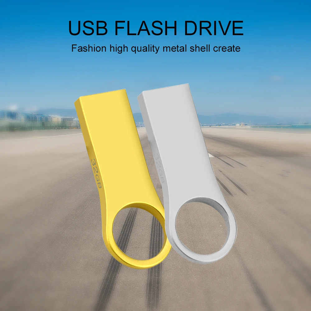USB флешка 16 Гб Флешка 8 ГБ 32 64 128 Водонепроницаемая металлическая u для ноутбука|USB