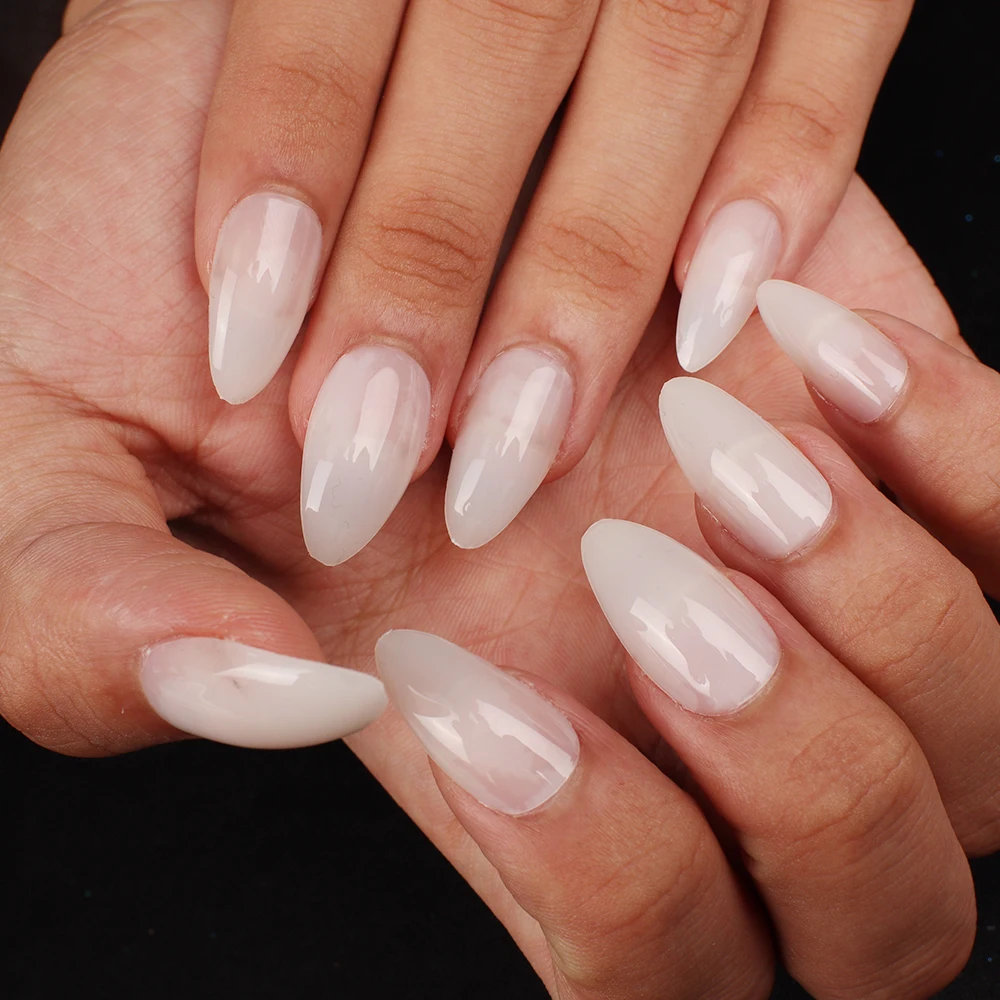 500 шт. накладные ногти в форме миндаля короткая овальная головка полное покрытие