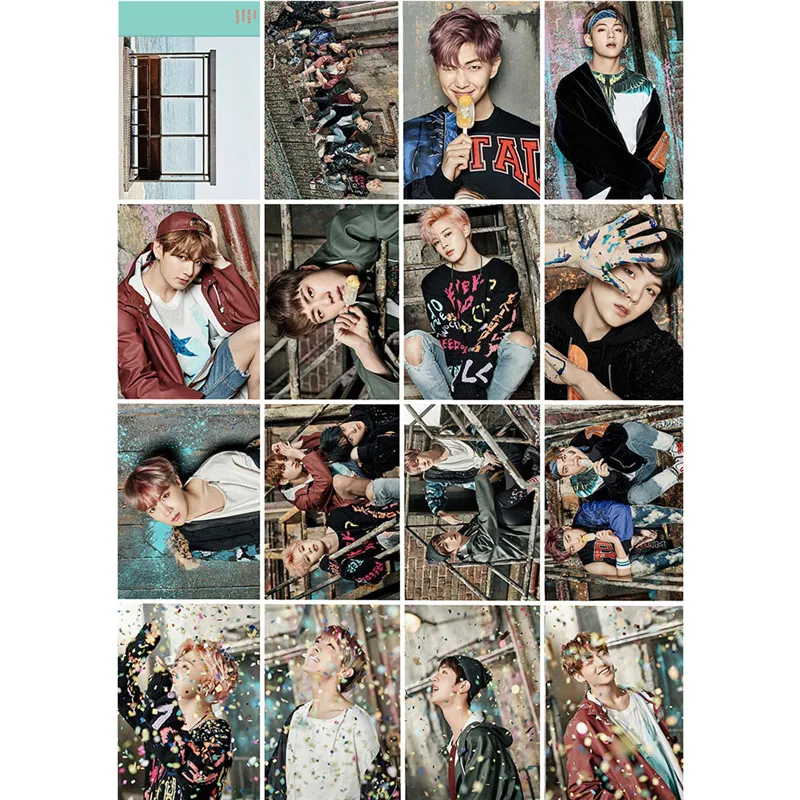 16Pcs/Set Kpop Bangtan Boys Photo Card 2ND SPECIAL ALBUM YOU NEVER WALK ALONE Autograph Photocard for Fans Collection | Канцтовары для