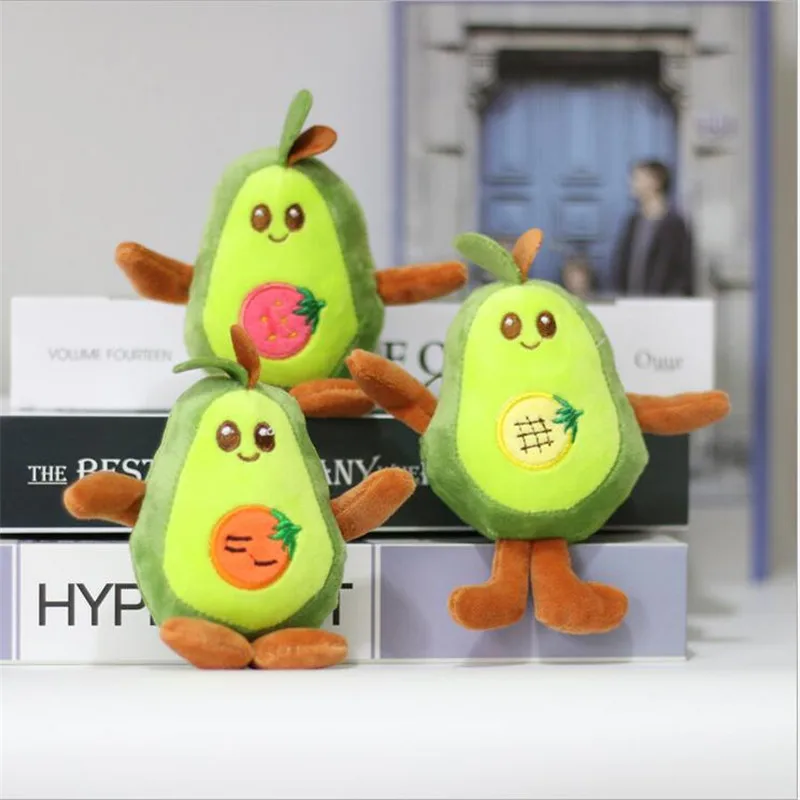 

1PCS Cute Fruit Avocado Soft Plush Toys Stuffed Kawaii Small Fruit Pendant Christmas Gifts For Girls &Boys 12cm
