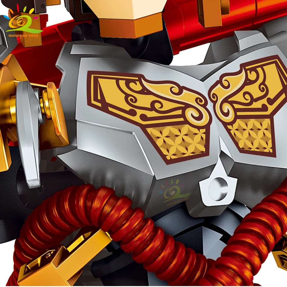 HUIQIBAO 316 шт Sun Wukong Mecha строительные блоки город монкид робот супер обезьяна Золотой