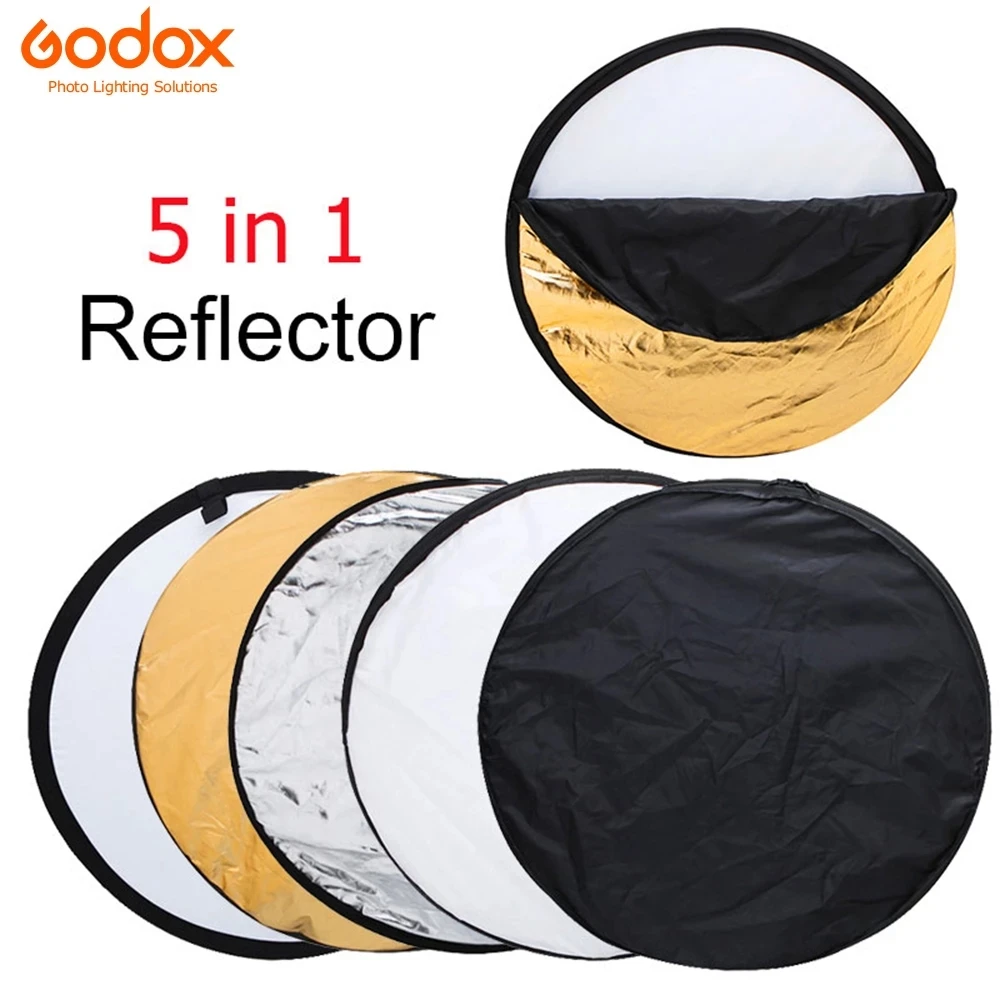 

Godox 80CM 31" 5 in 1 Reflector Fotografia Round Flash Photo Studio collapsible light reflector Gold Silver White Black Transluc