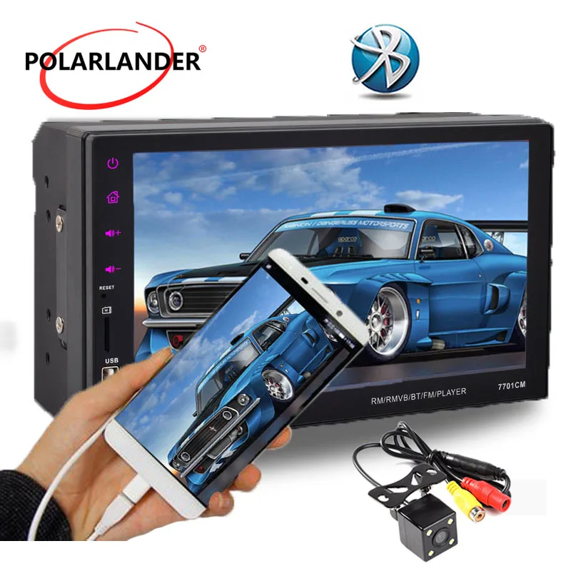 Автомагнитола 2 DIN 7 дюймов FM/TF/USB 9 языков MP5 сенсорный экран Bluetooth|car stereo mp5|2 din inch2 |