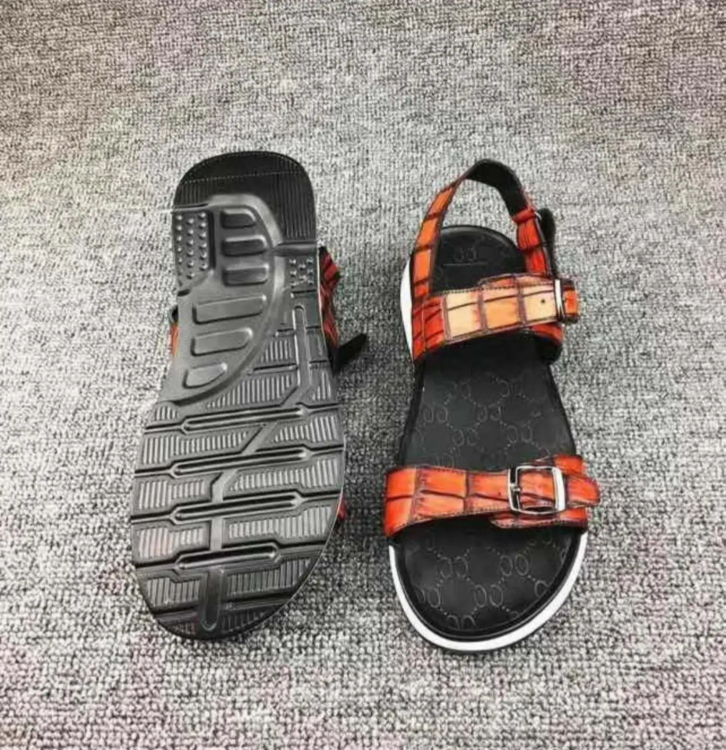 100% натуральная крокодиловая кожа живота летние тапочки однотонные прочные