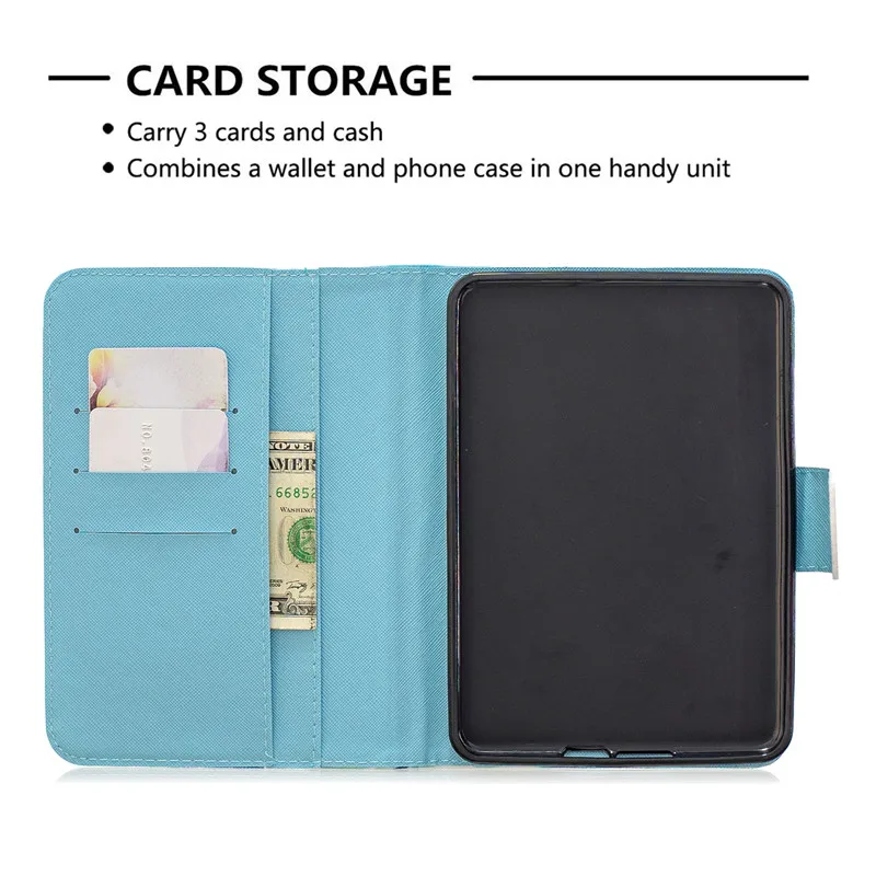 Чехол для Kindle 2019 милый кожаный кошелек с единорогом кошкой цветком девочек чехол подставка 10 го поколения