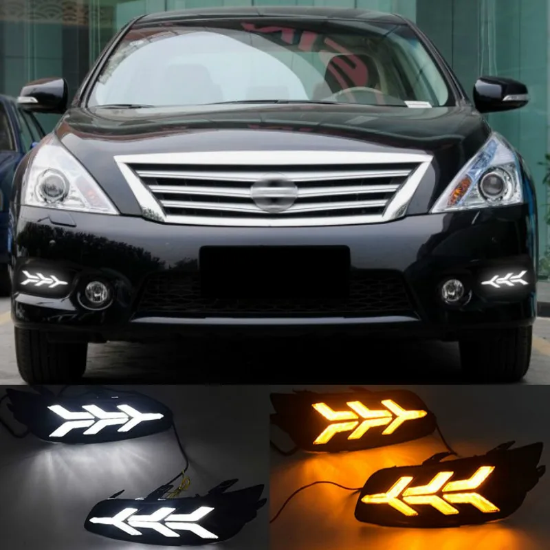 Автомобильные светодиодные ДХО белого цвета для Nissan Altima Teana J32 2011 2012 дневные