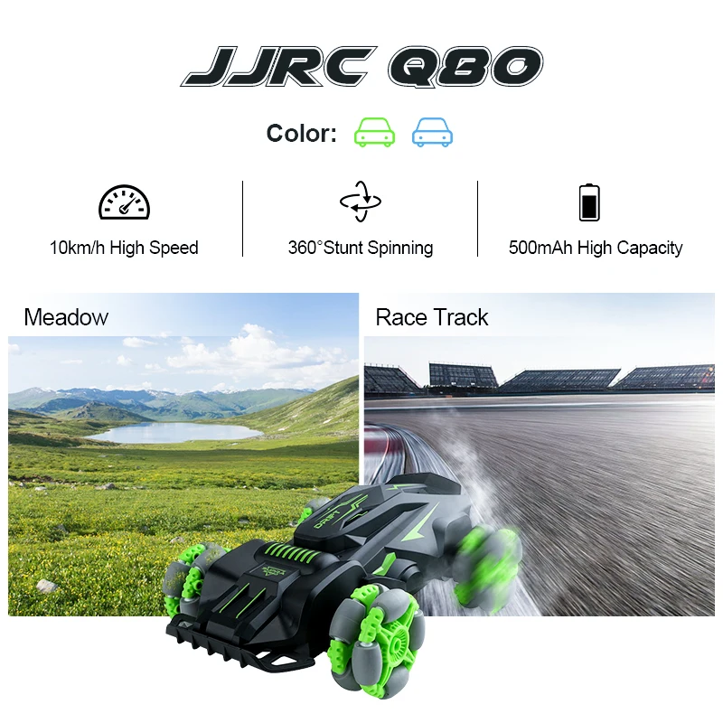 Высокоскоростная Противоударная шина JJRC Q80 2 4 ГГц 10 км/ч с вращением на 360 градусов
