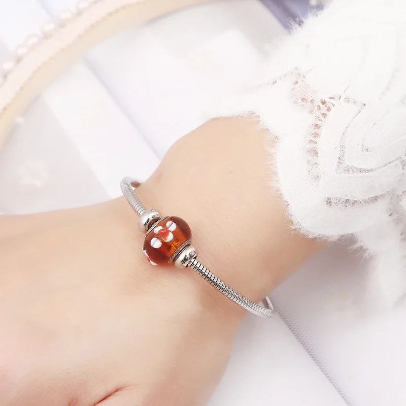 Пружинное кольцо из стальной проволоки серии Pan деформируемые стеклянные бусины