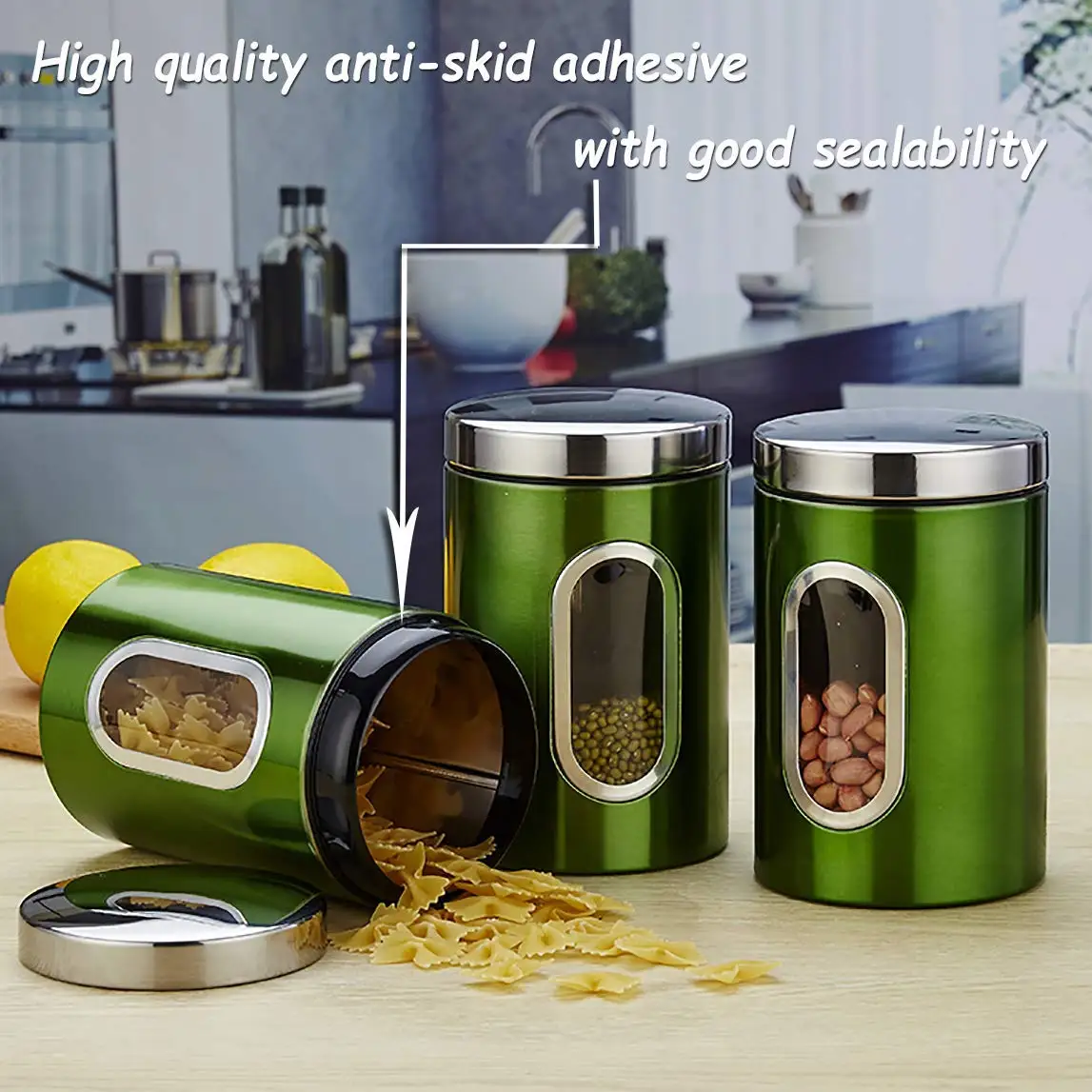 Кухонные канистры из нержавеющей стали для сахара еды чая кофе конфет контейнеры