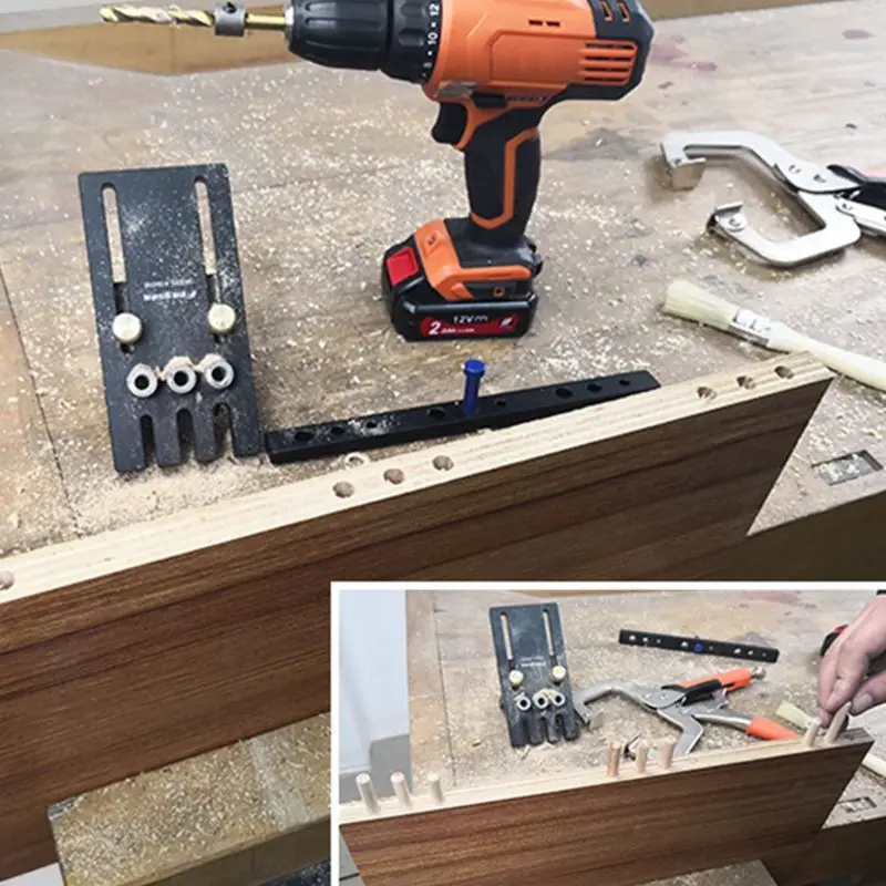 

Woodworking Locator Tools log tenon punch three-in-one hole opener Hole Drill Guide