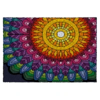 latch hook kits diy carpet rug color grid plush wall tapestry kits crochet floor mat thick yarn cushion arts crafts 8761cm