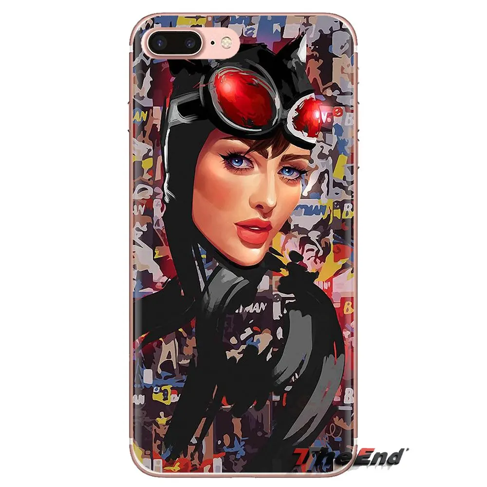 TPU Bag Case For Samsung Galaxy S2 S3 S4 S5 MINI S6 S7 edge S8 S9 Plus Note 2 3 4 5 8 Coque Fundas Cartoon marvel comic catwoman |