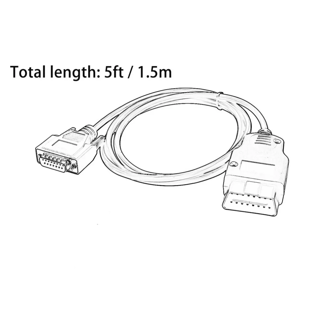

Car Diagnostic Adapter OBD OBD-II 16 Pin Male to DB 15Pin Female Extension Cable Automobile Fault Diagnosis Instrument accessory