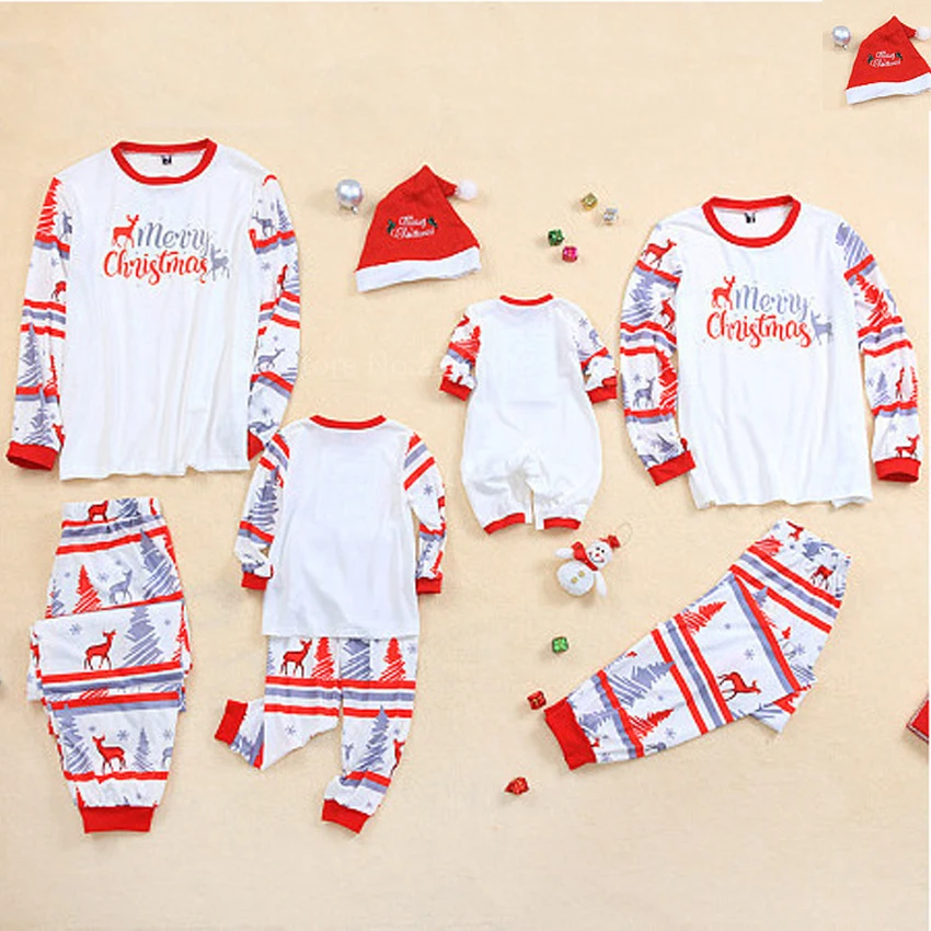 2020 Рождество Новый Год семейная детская пижама зимняя одежда для пар