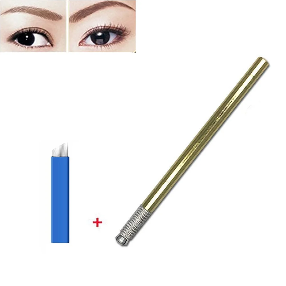 Ручная 3d ручка для микроблейдинга искусственная косметика татуажа естественных