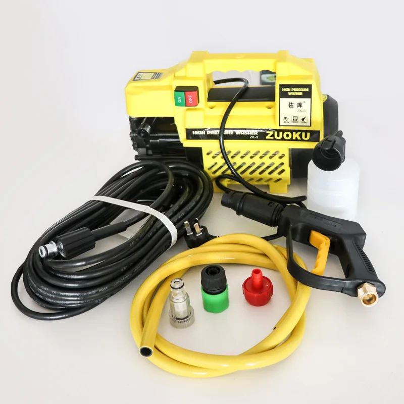 

1800W Портативный Автомобильная моющая машинка высокого Давление водяной пистолет с насосом автоматическая стиральная машина для автомобиля высокого Мощность водяной пистолет 220V