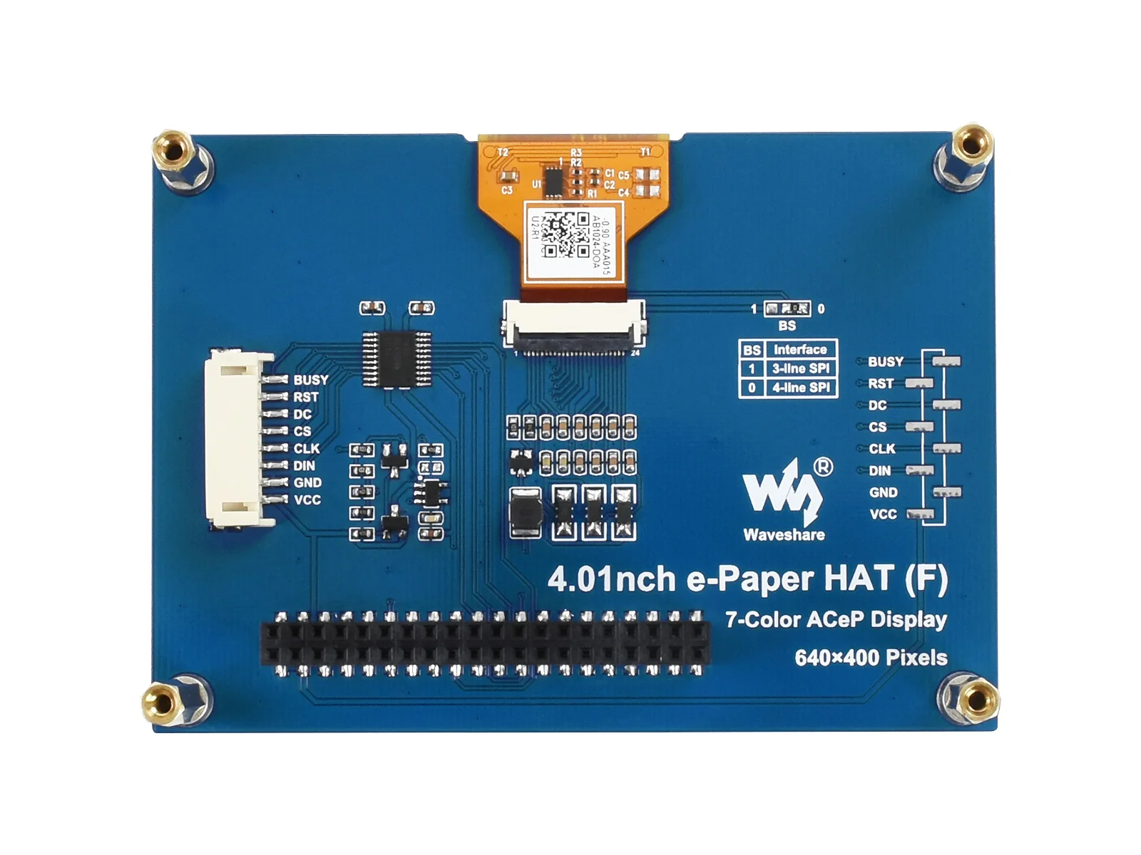 Цветная электронная бумага Waveshare 4 01 дюйма E-Ink для Raspberry Pi 640 × 400 пикселей ACeP 7