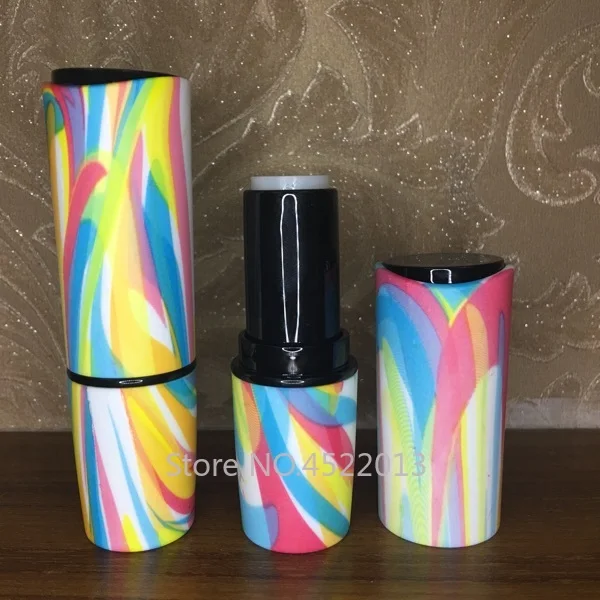 

50pcs/lot 12.1mm Round Lipstick Tube, DIY Plastic Empty Lip Balm Sub Packing Container, Beautiful Lip Rouge Refillable Bottle