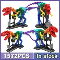 explore jurassic wrold park color dinosaur triceratop t rex fossils building blocks bricks children gift baby education toys moc